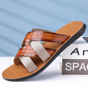 Nouvelles sandales chic pour hommes, grandes tailles <span class=keywords><strong>47</strong></span> <span class=keywords><strong>48</strong></span>, usine de Guangzhou, personnalisation de marque, pantoufles en cuir, US13, vente chaude, livraison directe - Product Image 2