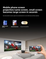 Mini projecteur de cinéma maison intelligent 1080P Haute Définition Correction Trapézoïdale 300 Lumens Portable Prêt pour la 3D Stéréo HIFI Android