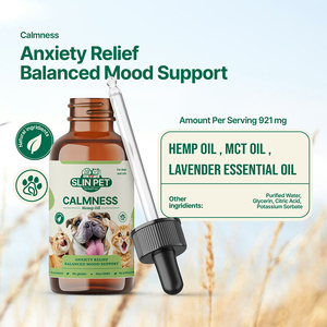 Suppléments nutritionnels OEMODM <span class=keywords><strong>pour</strong></span> animaux de compagnie avec de l'huile de chanvre <span class=keywords><strong>pour</strong></span> améliorer le comportement calme, soulagement de l'anxiété en gouttes liquides - Product Image 3