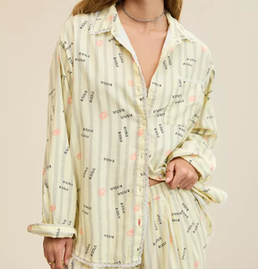 Women's Cloud Cotton Sleepwear Two Piece Korean Fashion Pyjamas Spring Home Clothes Turn-down Collar Long-sleeve Night Wear - Product Image 1