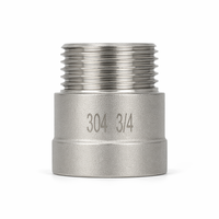 Adaptateur en acier inoxydable 304 BSPP BSPT, corps solide forgé à froid, 3/4 pouce DN20, surface lisse, raccords de tuyauterie filetés mâle-femelle ZL
