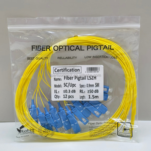 Pigtail de Fibra Óptica Monomodo SC/UPC de 12 Núcleos con Baja Pérdida de Inserción, LSZH, 0.9mm, 1.5M, Varios Colores Opcionales para Empalmes FTTH ODF - Product Image 2