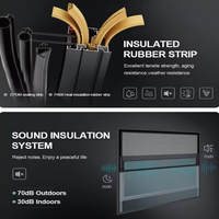 Ventana Eléctrica de Doble Acristalamiento con Aislamiento Térmico, de Aluminio, Silenciosa, con Control por Aplicación y Motor Eléctrico, Estilo Moderno