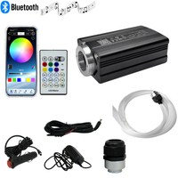 Panneaux de plafond à fibres optiques LED RGBW 16W Twinkle Star Shooting 12V, absorbants le son, indice de protection IP20, lumière du jour 6000K, télécommande et application