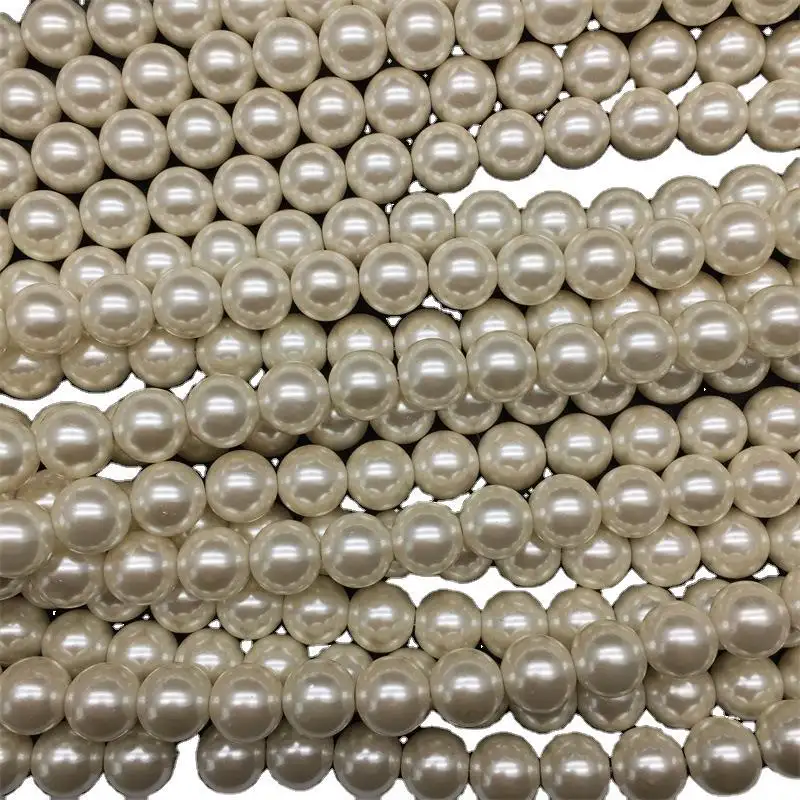 Korean craft glass imitation pearl beads high-quality jewelry accessories handmade beads