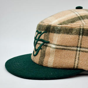 2025 Nieuwe Sportieve Heren Geruite Wollen Baseballhoedpet Hoge Kwaliteit Platte Pillendooshoed 5-7Cm Rand - Product Image 6