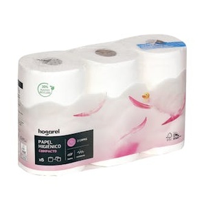 กระดาษชำระโฮกาเรลแบบม้วน 6 ม้วน 2 ชั้น ขนาดกะทัดรัด - Product Image 1