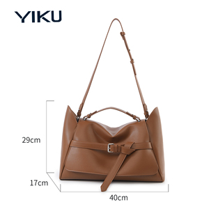 Borsa a Spalla in Vera Pelle di Lusso per Donna, <span class=keywords><strong>Design</strong></span> di Marca Famosa, Personalizzabile con Logo, Produzione ODM all'Ingrosso da YIKU Guangzhou - Product Image 5