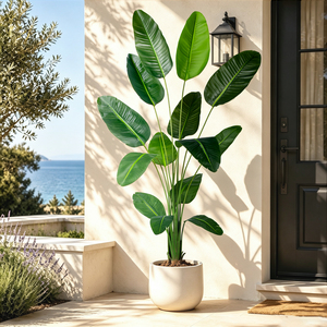 Arbre <span class=keywords><strong>bananier</strong></span> artificiel : Plante tropicale en soie de 1,80 m avec feuilles de <span class=keywords><strong>Musa</strong></span>, pour <span class=keywords><strong>intérieur</strong></span> et extérieur, <span class=keywords><strong>d</strong></span>écoration de hôtel, bureau, patio, vente en gros - Product Image 5