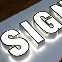 Lettres LED 3D personnalisées directement de l'usine, lettres en acrylique 3D à éclairage frontal, enseigne en lettres lumineuses, étanche IP65, multicolores pour signalétique commerciale