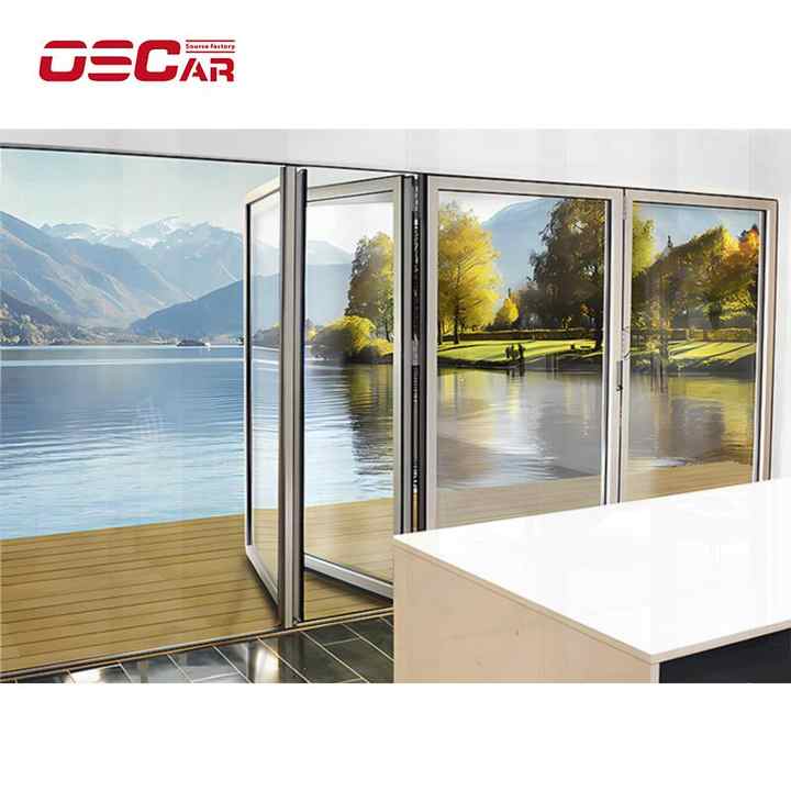 Movable Frameless Glass Partition Interior Pergola Sunroom Stacking ...