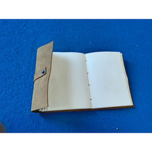 New Printed Genuine Leather Cover Journal Bound Unique Leather Notebooks Custom Logo Eco-friendly Paper <b>Lock</b> Closure - Product Image 4