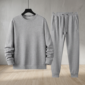 Conjunto de Chaleco Deportivo Casual de Otoño para Hombre, Sudadera sin Mangas con Capucha, Camiseta de Color Sólido, 100% Algodón Antibacteriano 2 en 1 - Product Image 4