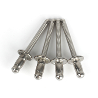 Rivets aveugles structurels en acier inoxydable à grande bride rainurée pour l'assemblage industriel