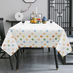 Tovaglia Bianca all'Ingrosso con Pois Colorati, Riutilizzabile <span class=keywords><strong>per</strong></span> Eventi e Catering - Product Image 1