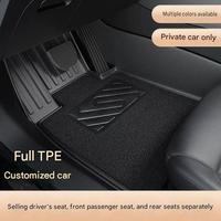 Tapis de sol de voiture entièrement enveloppants en TPE, antidérapants, toutes saisons, faciles à nettoyer, ensemble complet