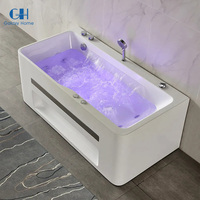Nouveau produit marque privée baignoire d'angle sexy Abs Massage baignoire chaude acrylique baignoire de trempage baignoire baignoires et bains à remous usine