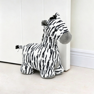 Fermaporta in peluche a forma di zebra, giocattolo di peluche con sabbia, per tutte le porte di ogni stanza - Product Image 1