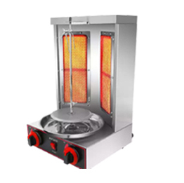 Deux brûleurs en céramique, gaz Commercial utilisé, Mini <span class=keywords><strong>Machine</strong></span> rotative automatique Shawarma Doner <span class=keywords><strong>Kebab</strong></span> Grill, prix de vente - Product Image 2