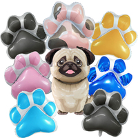 Ballons en aluminium CYmylar en forme de patte de chien, rose, gris, jaune, bleu, ballons en aluminium en forme de patte, ballons Lets Pawty pour décorations d'anniversaire de chiot