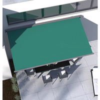 Auvent de jardin motorisé rétractable léger en alliage d'aluminium et polyester avec télécommande pour fenêtre électrique