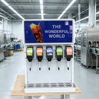 Distributeur Commercial Portable de Boissons Gazeuses en Acier Inoxydable à 6 Vannes, 800W, 160 Tasses/Heure, 1-3 Refroidissements