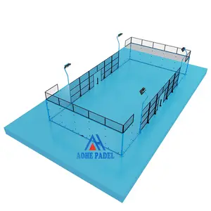 Factory Customized Outdoor Indoor New FIP Regulations Panoramic Padel And Paddle Tennis Courts