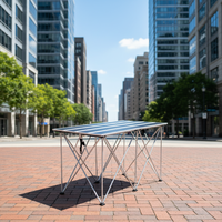 Table de DJ pliable en alliage d'aluminium 122*61cm avec supports de rehausseur pliables verrouillables
