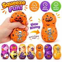Jouets promotionnels : 12 jouets anti-stress en forme d'arachide, doux, à récupération lente, conçus pour Halloween, jouets sensoriels à presser pour soulager le stress
