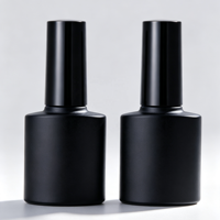 Botol Kosong Gel Kuku Hitam Mini 7ml 9ml Laris Manis dengan Kuas dan Tutup, Supplier Oem Odm, Pabrik Wadah Seni, Grosir