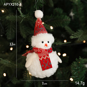 Hot-Selling Plush Christmas <b>Tree</b> Pendants Red White Snowman Ornaments for Desktop Decor for Christmas Decorations - Product Image 6
