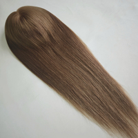 Prêt à expédier : Topper de cheveux humains vierges bruts chinois 100 % non traités pour femmes, base en soie, avec trame arrière, pour cheveux blancs