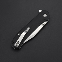 Couteau de poche avec manche en Fiber de verre G10 couteaux EDC couteau de poche pliable Portable Compact noir avec Clip pour Camping en plein air