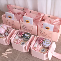 Boîtes cadeaux pliables pour demoiselles d'honneur, mariage, avec ruban, boîtes cadeaux pour baby shower, fête