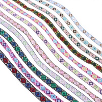 Bande de dentelle jacquard en forme de losange de 1,3 cm, accessoires pour vêtements, décoration intérieure et divers projets de bricolage