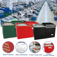 Bacs de rangement de Noël pliables 8 plateaux en tissu 10-20L carrés