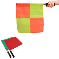 Drapeau d'arbitre de football 46CM drapeaux d'arbitre de coin de football personnalisés étanches avec poignée en mousse pour Match de football