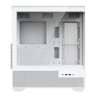 JERTECH Factory White MATX Mid Tower Gamer Case Micro Desk Tempered Glass Computer Cabinet Chassis PC Gaming Computer Case