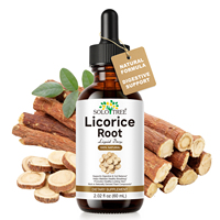 SOLOTREE 60ml Supplément Herbal Liquide Oral Sans Alcool à l'Extrait de Racine de Réglisse pour le Soutien Respiratoire, Digestif et Intestinal pour Adultes