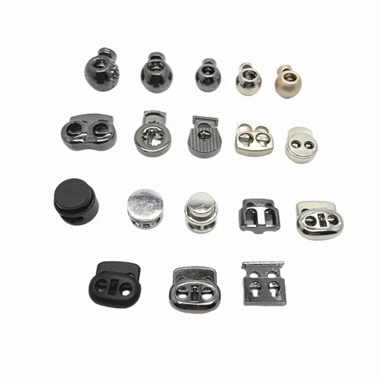 Wholesale custom high quality metal spring ending stopper cord lock stopper for rope garment accessories