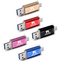 Flashdisk USB Metal Best Seller OTG Dual USB 2.0 8GB 16GB 32GB 64GB Kapasitas Penuh Kualitas Bagus Gratis Ukiran Laser Logo Kustom