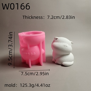 Moldes de fundición de resina hechos a mano estilo Ins adornos decorativos DIY molde de gatito W0166 herramientas de pastel de escritorio de silicona - Product Image 5