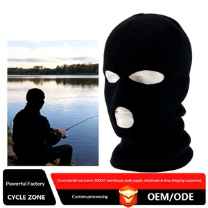 Pasamontañas de Punto con 3 Orificios y Logotipo Personalizado, Máscara Facial Completa para Otoño e Invierno, Cálida, Resistente al Viento, para Esquí y Ciclismo, Unisex, Spandex y Poliéster - Product Image 3