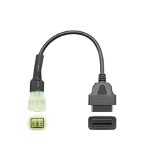 Dernier connecteur OBD2 6 broches pour moto Kawasaki/ktm Câble d'extension pour chariot de moto 6 broches à 16 broches OBD Auto Tools Moto