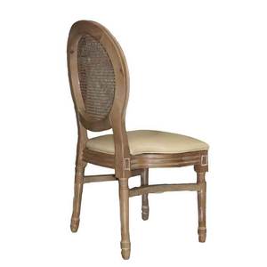Venta al por mayor evento antiguo viñedo comedor madera ratán respaldo <span class=keywords><strong>Luis</strong></span> sillas para Hotel restaurante - Product Image 6