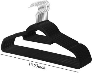 Velvet Non-Slip Hangers with Tie Bar Slim Suit Coat Hangers Single Tier Space Saving Wardrobe Clothing Organizer - Product Image 3