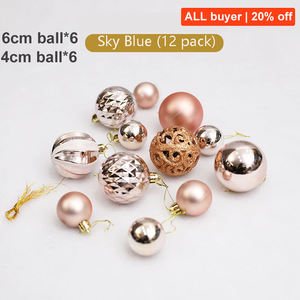 Ensemble d'ornements de Noël boîte-cadeau boule peinte décoration de vacances décor de fête boules de Noël - Product Image 2