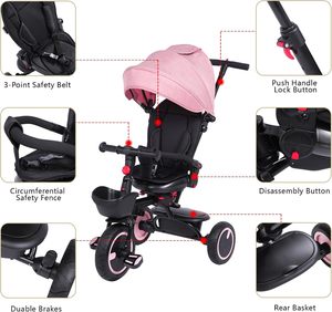 Triciclo para Bebés y Niños, de Acero al Carbono, Unisex, de 2 a 7 Años, Precio Bajo de Fábrica, Venta al Por Mayor - Product Image 5