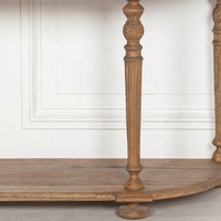 Table console de couloir en bois rustique/chic shabby, cèdre blanc, 151 cm