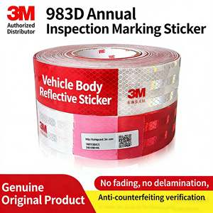 <span class=keywords><strong>Cinta</strong></span> <span class=keywords><strong>Reflectante</strong></span> 3M 983D Roja y Blanca DOT-C2 <span class=keywords><strong>para</strong></span> Señalización de Visibilidad en <span class=keywords><strong>Camiones</strong></span> y Remolques - Product Image 1